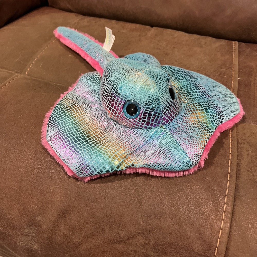 Aurora‎ World Destination Nation Manta Sting Ray Plush Multicolor Shiny...